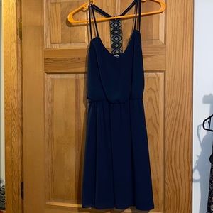 Navy Blue Dress w/ patterned back